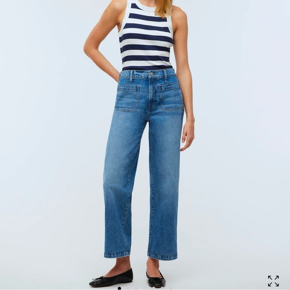Madewell Denim - Madewell The Emmett Wide-Leg Full Length Jean: Patch Pocket Edition